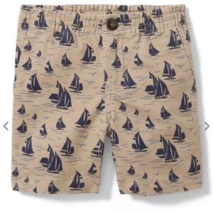 NEW Janie and Jack Boys Sailboat Print Twill Short